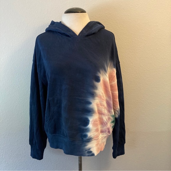 Wildfox Tops - NWT Wildfox Blue Tie Dye Pullover Hoodie M MSRP$126